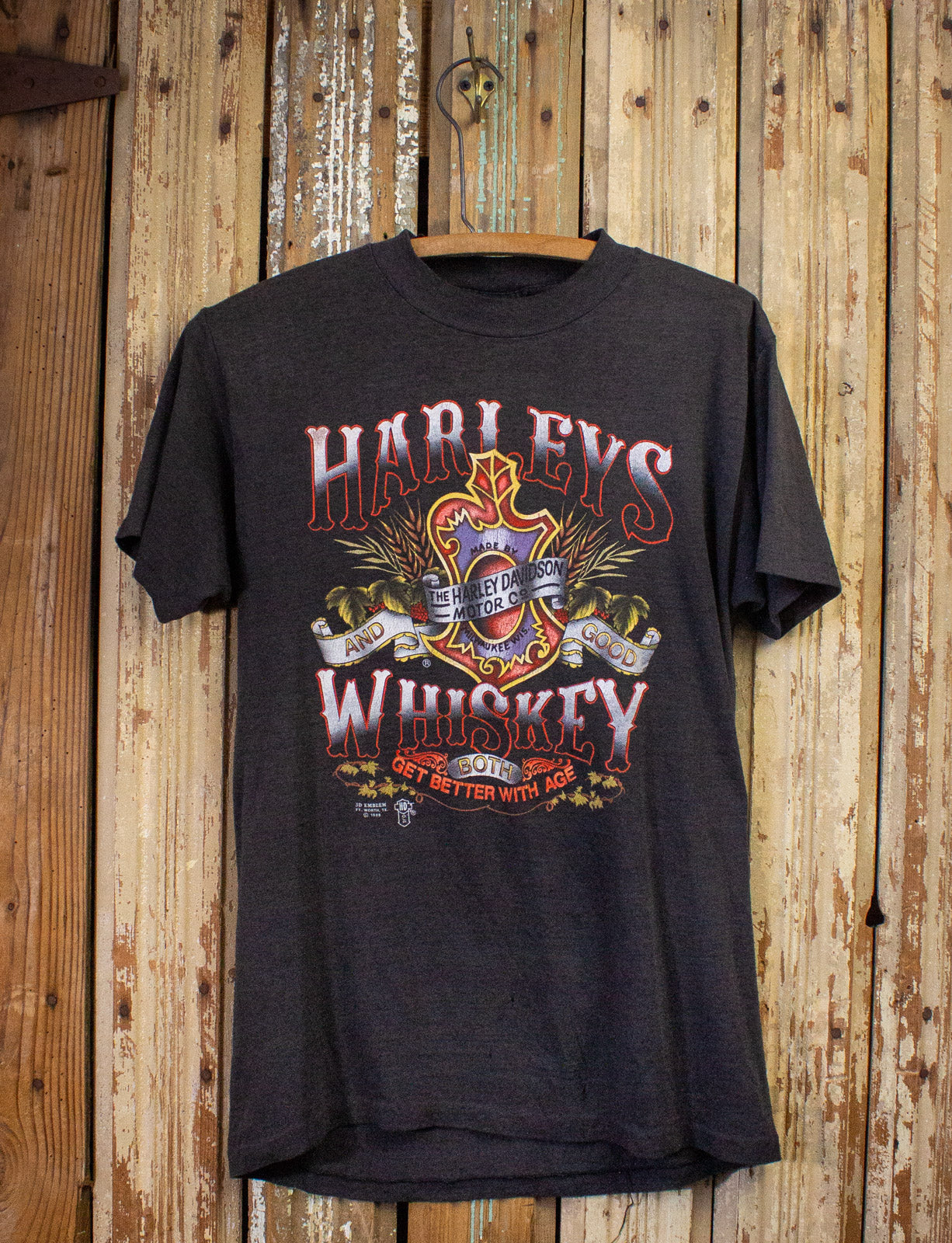 Vintage Harley Davidson Whiskey/Bike Week Graphic T Shirt 1989