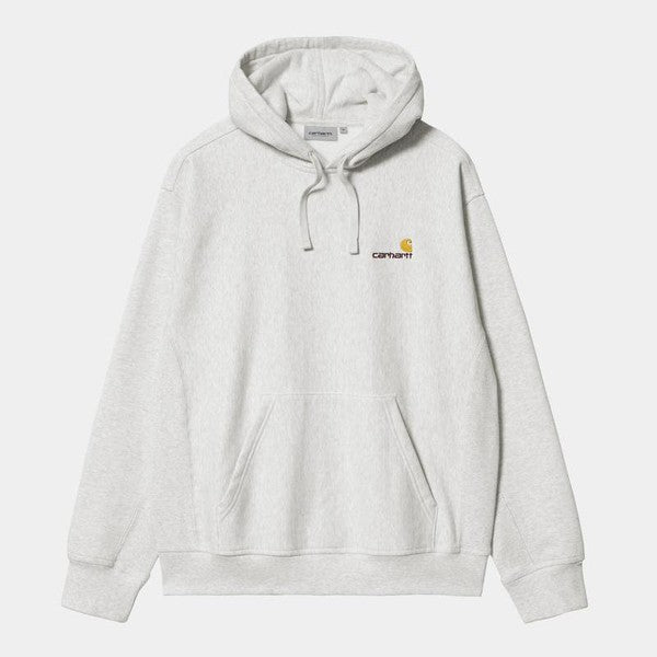 Carhartt WIP Hooded American Script Sweatshirt Ash Heather – Black