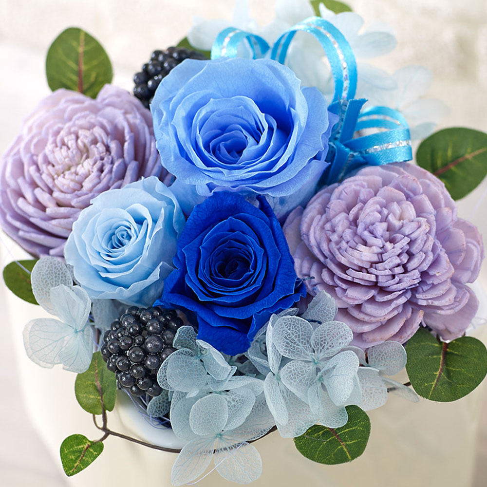 プリザーブド&アーティフィシャルアレンジメント「フラワーキューブ