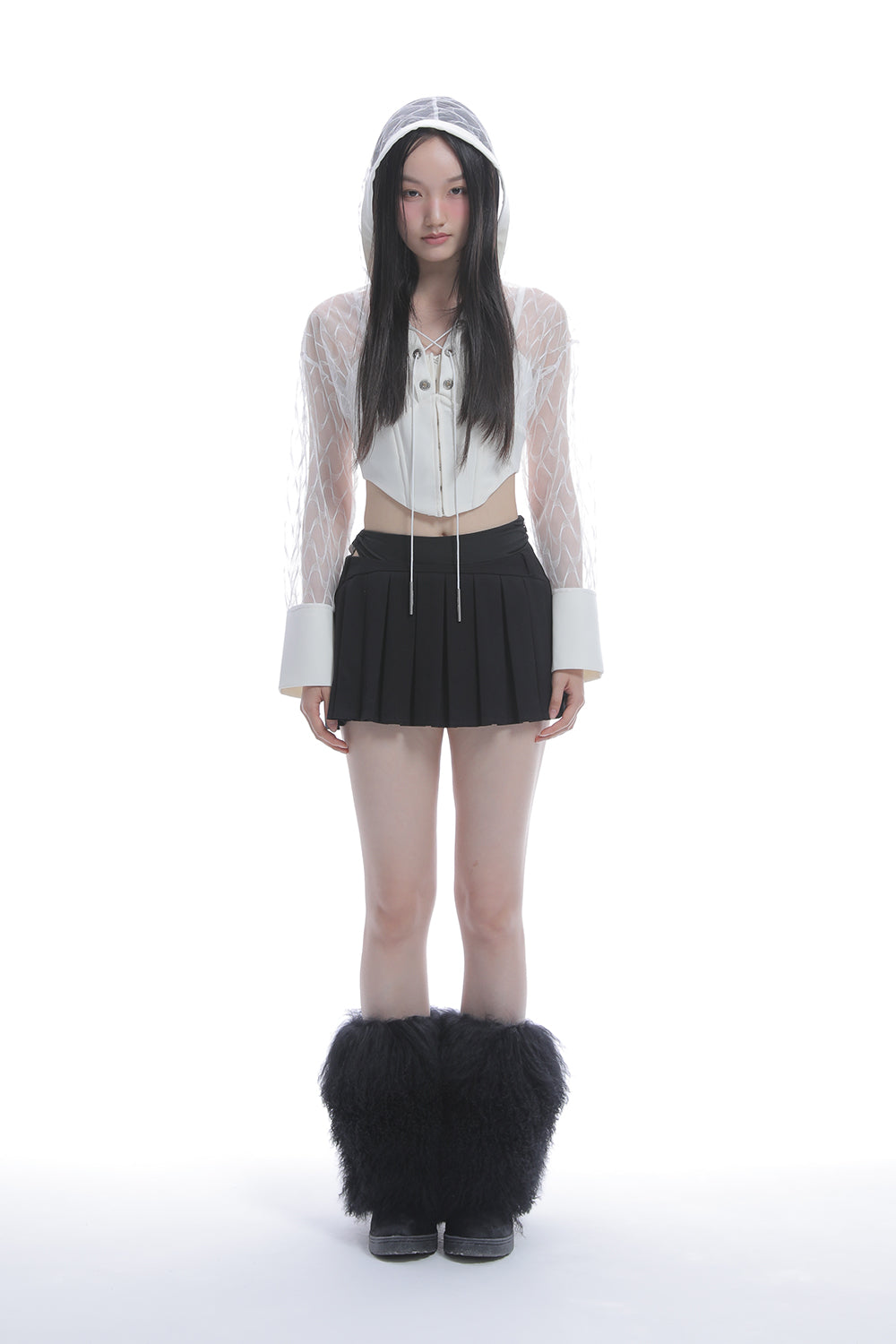 THEREDTHREAD / ザレッドスレッド】S ring pleats skirt full