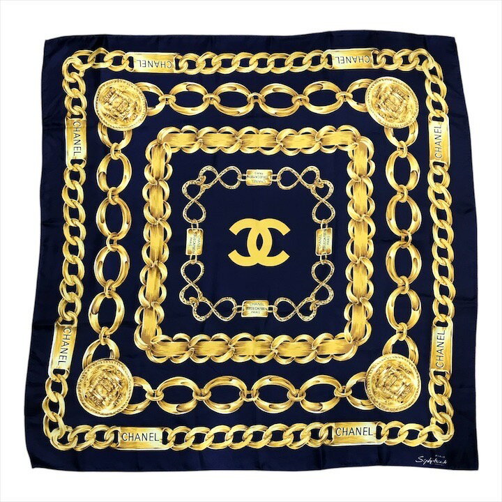楽天市場】chanel シルク チェーン スカーフの通販