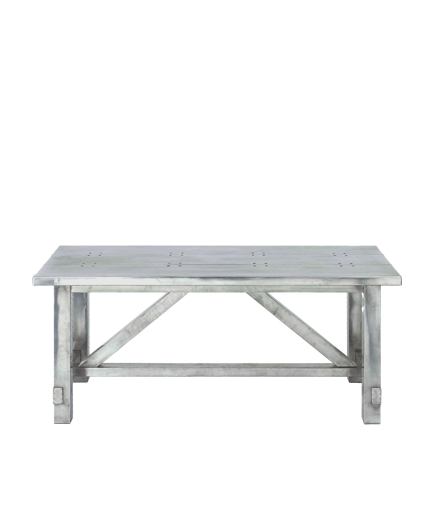 HALO（ハロー）BOSTON DINING TABLE 1800｜ヴィンテージ感あるアルミ製