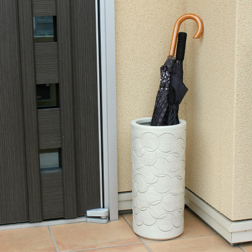 楽天市場】信楽焼 陶器 傘立て 白 輪彫 傘たて おしゃれ スリム 傘たて