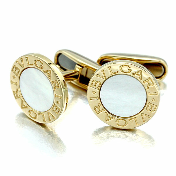 BVLGARI ブルガリ マザー オブ パール カフスリンク 18K
