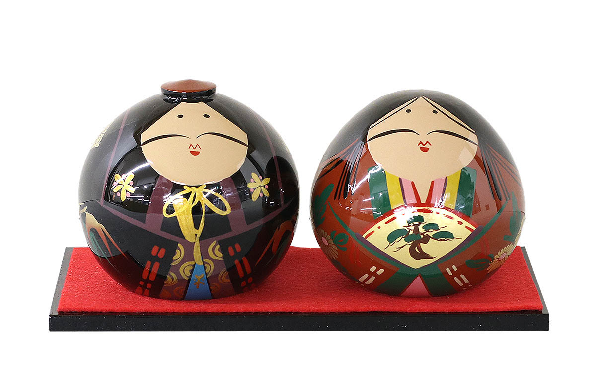 楽天市場】大内塗 大内人形 23号 お道具 二曲金屏風 ハードメイプル