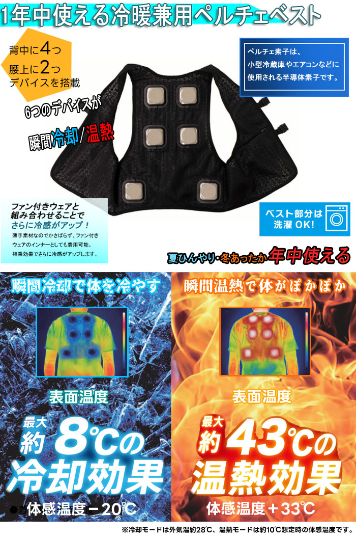 楽天市場】冷暖切替ベスト ULTRA 6デバイス IWV-H25F DAISHIN(大進