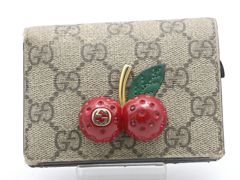 楽天市場】【 グッチ GUCCI 】 サクランボ チェリー 二つ折り財布 GG柄