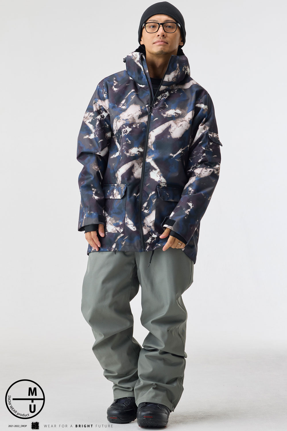 HOLDEN カモフラージュ 迷彩 スノーボードウェア M 上下セット 楽天