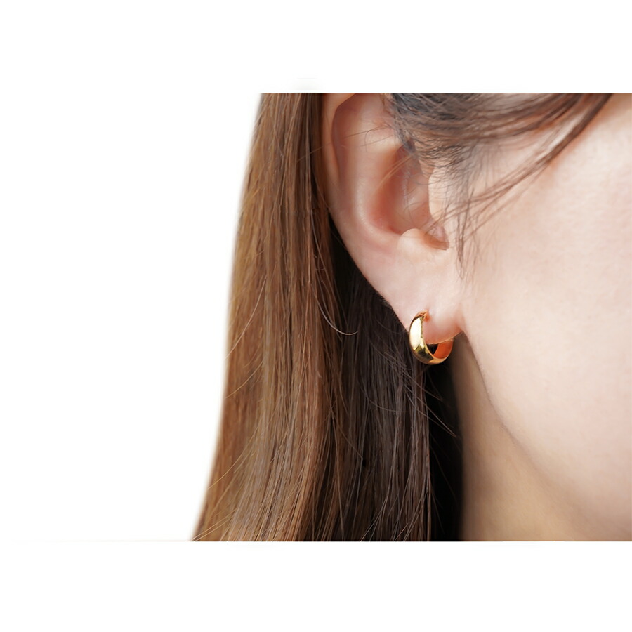 楽天市場】フープピアス 18k ムーンピアス K18 月甲ピアス 18金 三日月