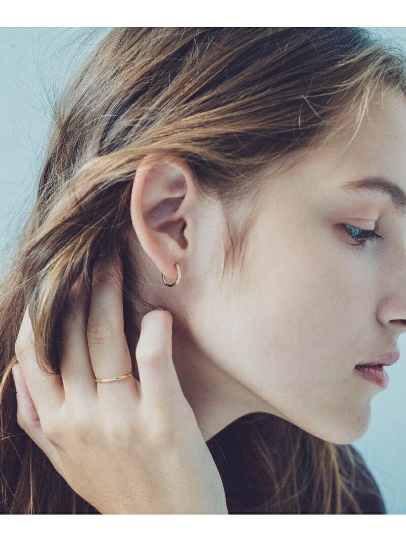 楽天市場】K18YG ダイヤモンド フープ ピアス ete エテ アクセサリー