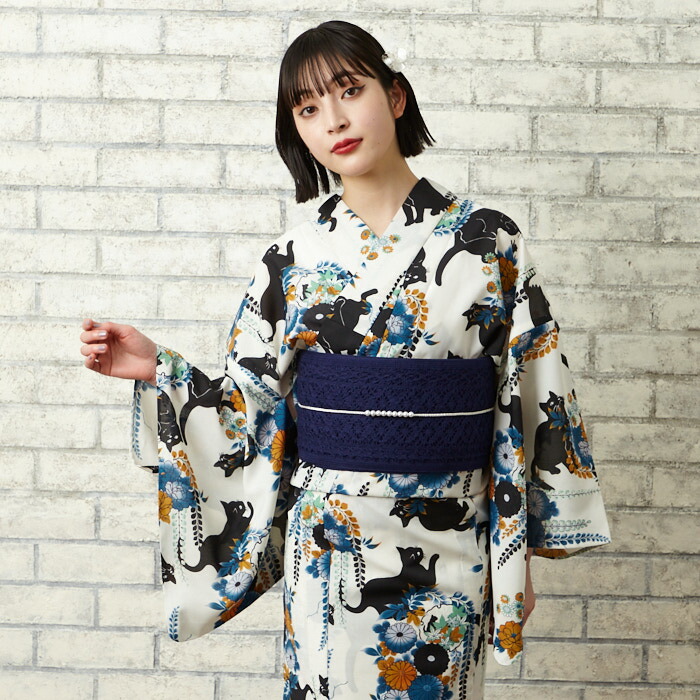 楽天市場】【ポイント2倍】浴衣単品「 夜空猫 」公式 ふりふ 日本製