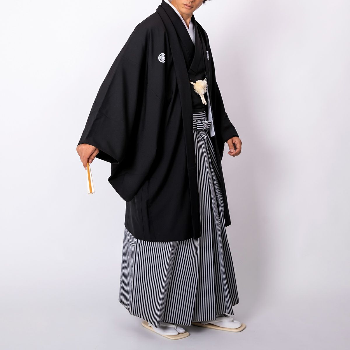 楽天市場】仕立てオーダー 男着物 東レシルック 黒紋付羽織袴 羽二重