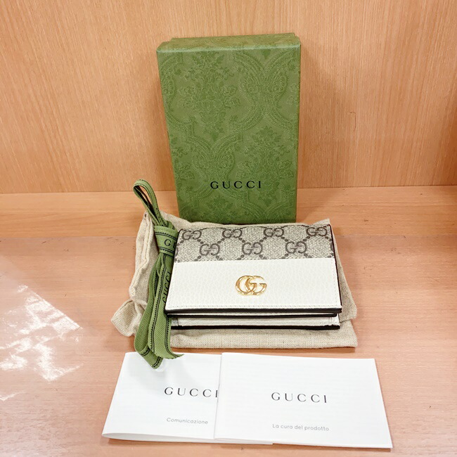 楽天市場】【未使用品】グッチ【GUCCI】658610 GGマーモント 二つ折り