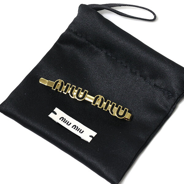 楽天市場】MiuMiu ミュウミュウ Enameled Metal Hair Clip ヘア