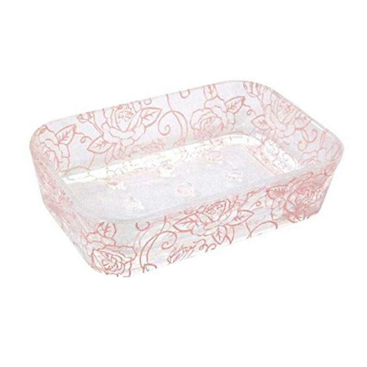 楽天市場】石鹸置き 石けん置き クリアローズ ソープディッシュ