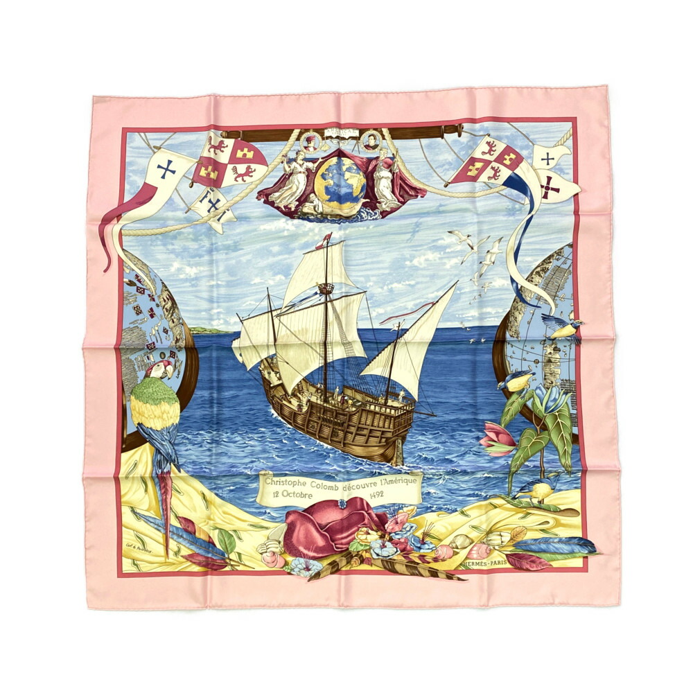楽天市場】エルメス カレ90・Christophe Colomb decouvre 1 Amerique
