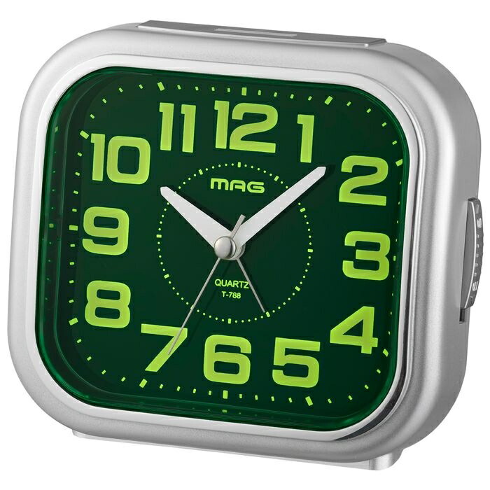 楽天市場】目覚まし時計 置き時計 シルバー しののめ MAG T-788SM-Z