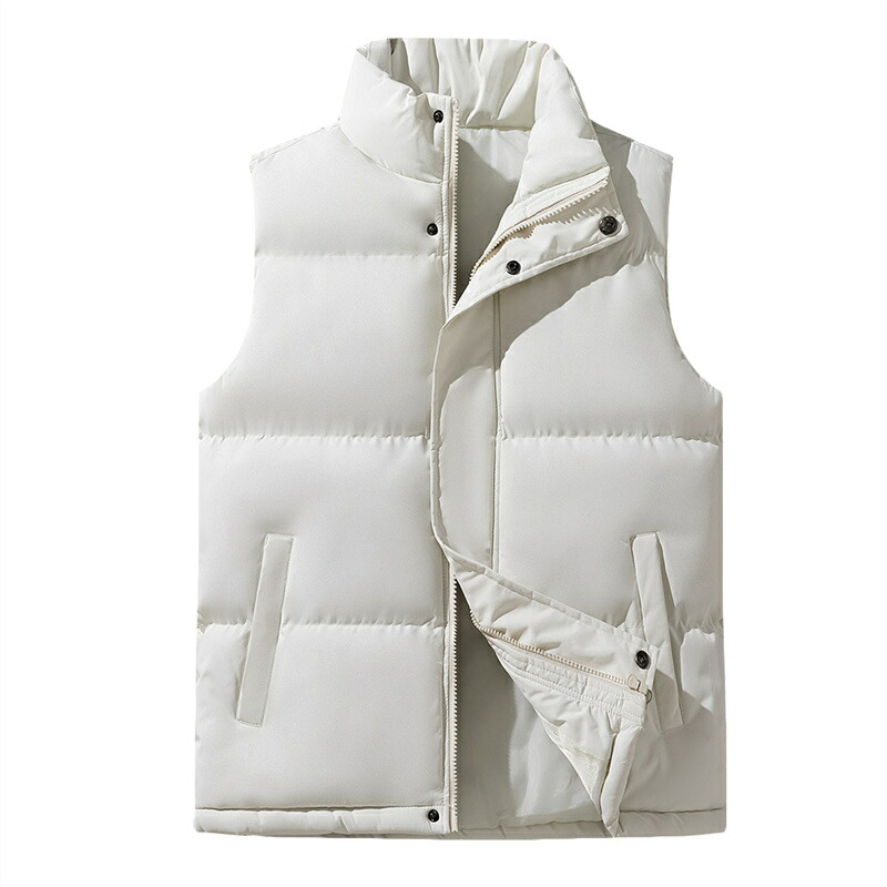楽天市場】ダウンベスト 男女兼用 ノースリーブジャケット 無地 中綿