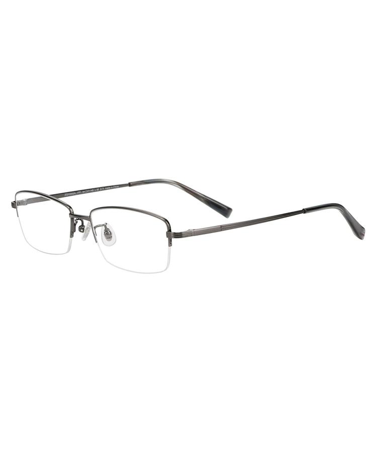 楽天市場】|スクエア型 メガネ(グレー(ガンメタ)) 軽量 耐久性 チタン