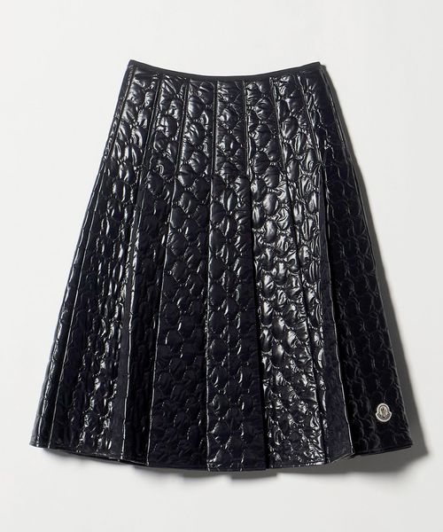 MONCLER ＞キルト プリーツ Aライン スカート