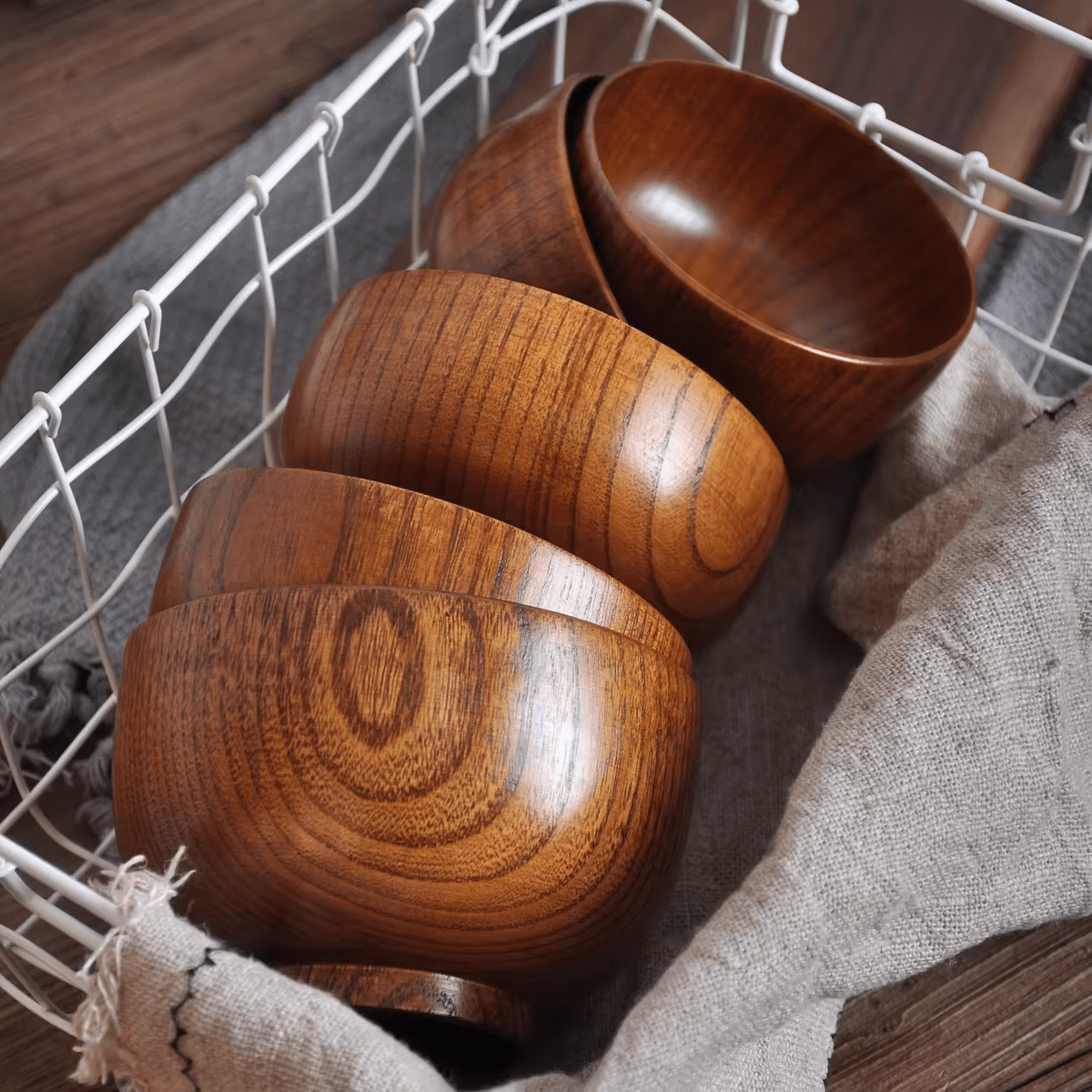 Japanese Jujube Wooden Bowls | Elegant & Natural Tableware – Urban