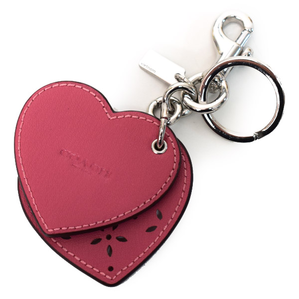 COACH】コーチ レザー ハート カッティング フローラル ミラー 鏡