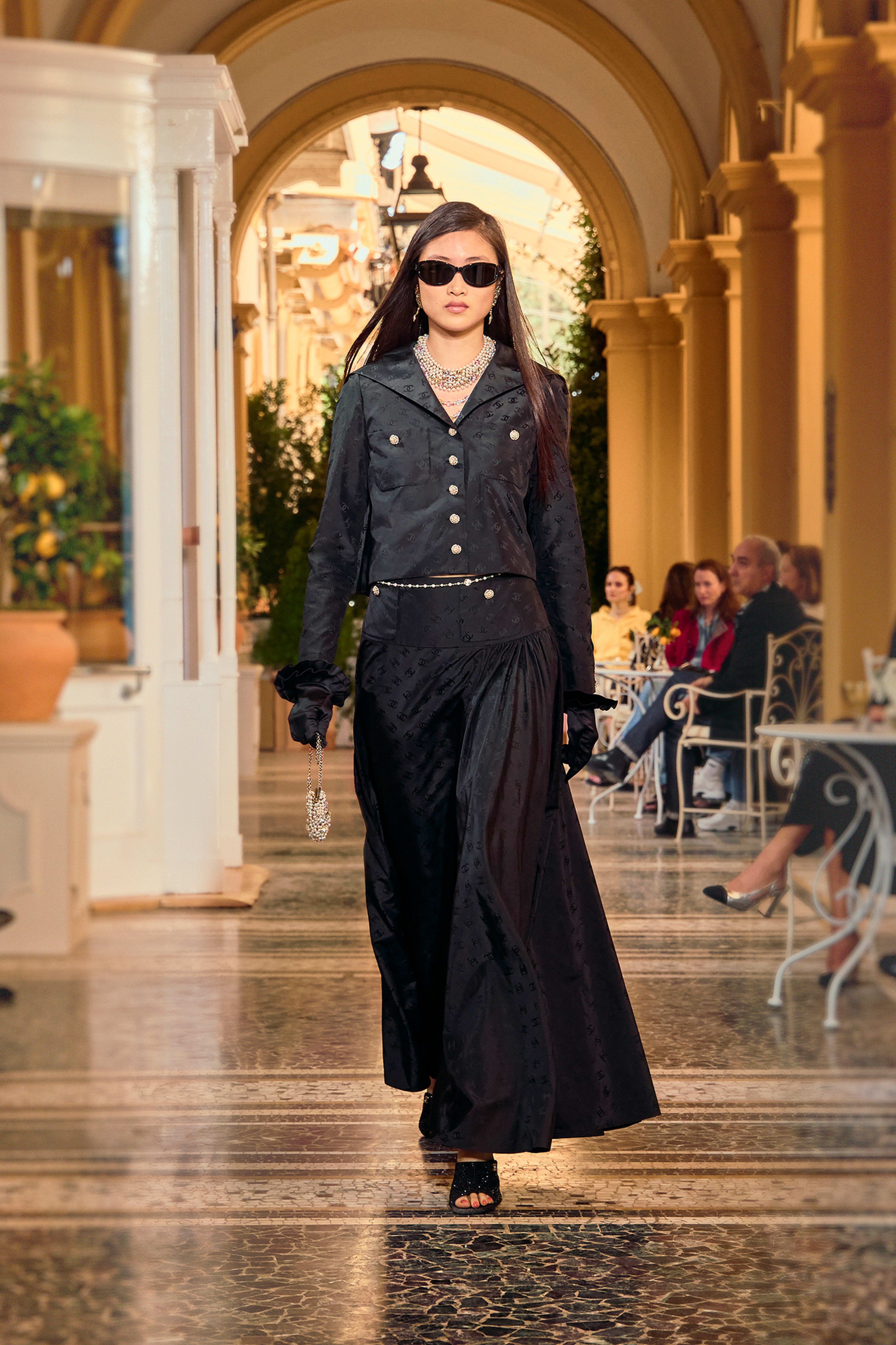 ロング スカート - シルク タフタ、ブラック — ファッション | CHANEL