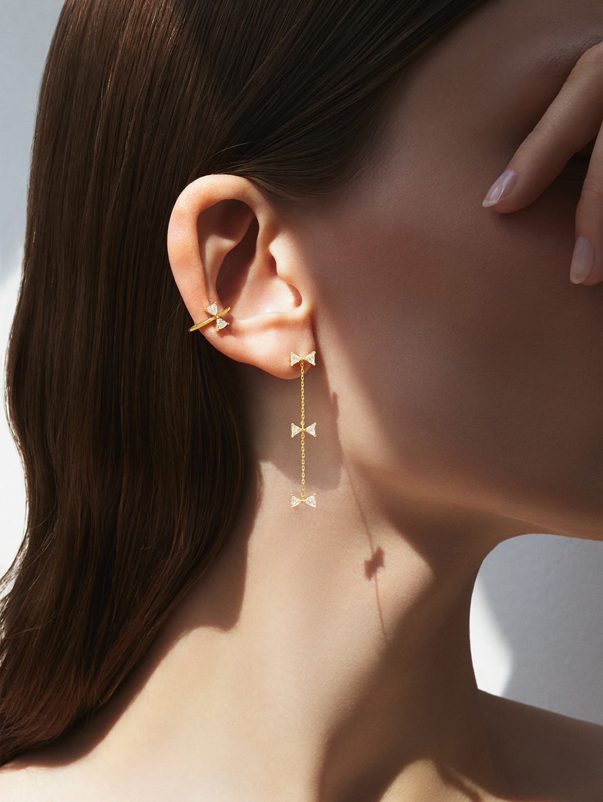 セブロントリプレットダイヤモンド ピアス | AHKAH / アーカー