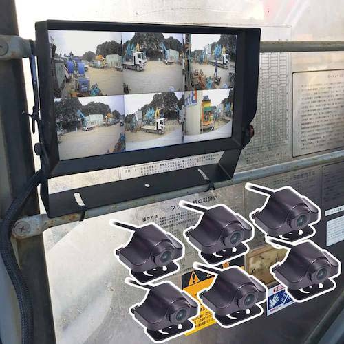 サンコー 死角モニターにもなる業務用6カメラドライブレコーダー