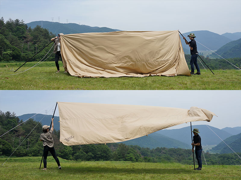 DOD dod チーズタープm ファミリーキャンプタンカラー世界の