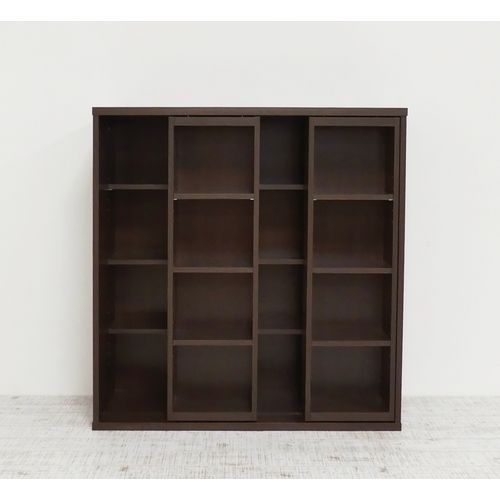 深型スライドシェルフ 25217 kuroshio 書棚 W900×D340×H930mm ダーク