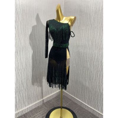 ラテンドレス：グリーン系（緑色） 社交ダンスドレス・社交ダンス衣装