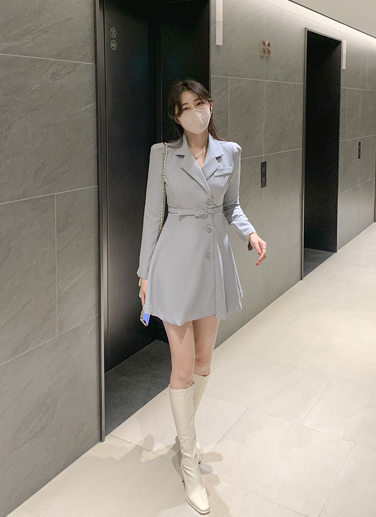 テーラードカラージャケット風ワンピース | レディースファッション