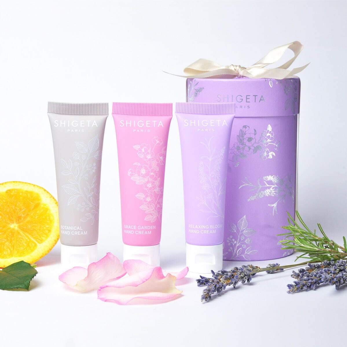 シゲタ パリの2023年クリスマスコフレ、植物香る3種のハンドクリーム