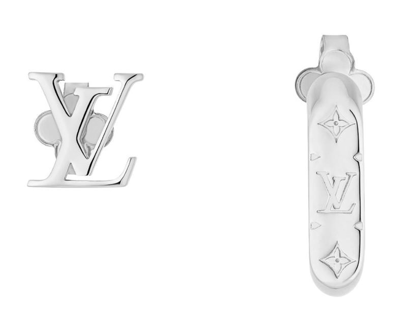 Louis Vuitton シルバー LVロゴ 片耳用ピアス ルイ・ヴィトン24年秋冬