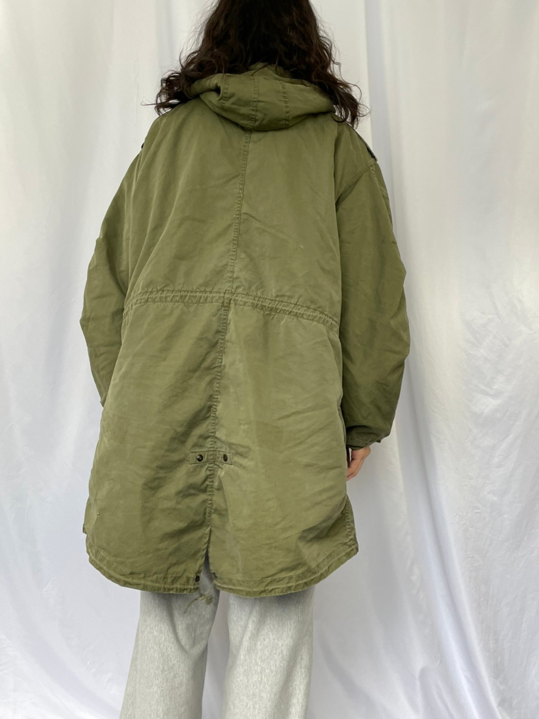 ヒューストン M-51 モッズコート フィッシュテール カーキ XS