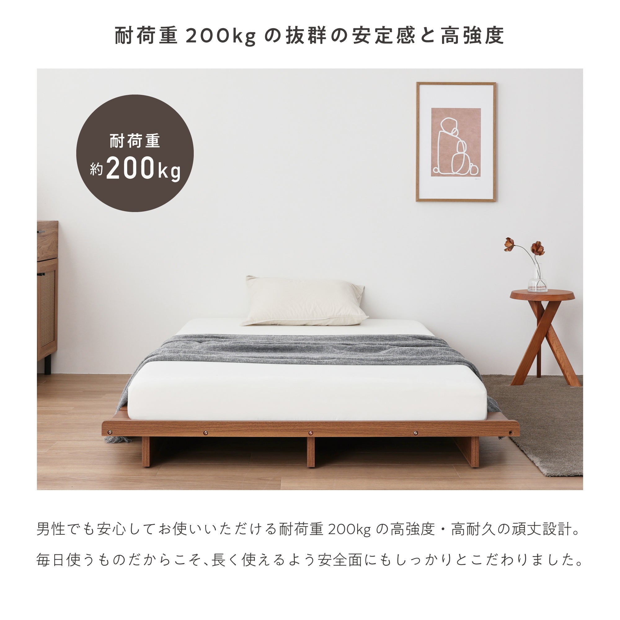 あす着] S/SD/D シングル セミダブル ダブル すのこベッド ベッド