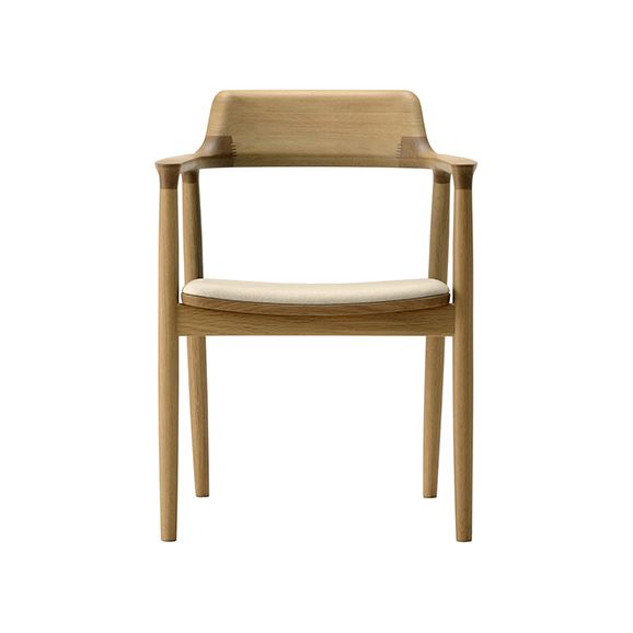 受注生産品】マルニ木工 HIROSHIMA ARM CHAIR Oak Ivory M05｜リビング
