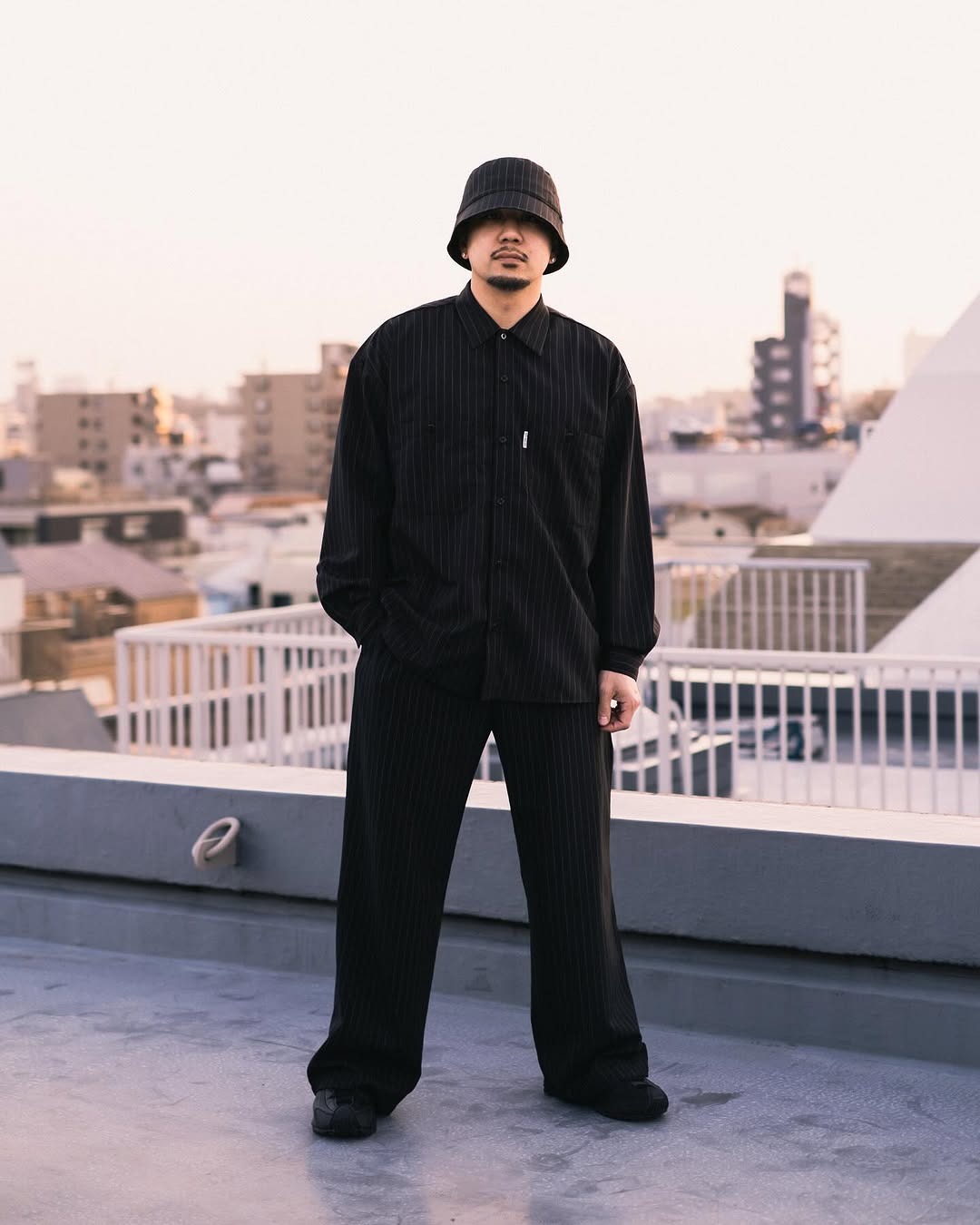 COOTIE PRODUCTIONS/T/W Work L/S Shirt（Stripe）［ワークシャツ-25春