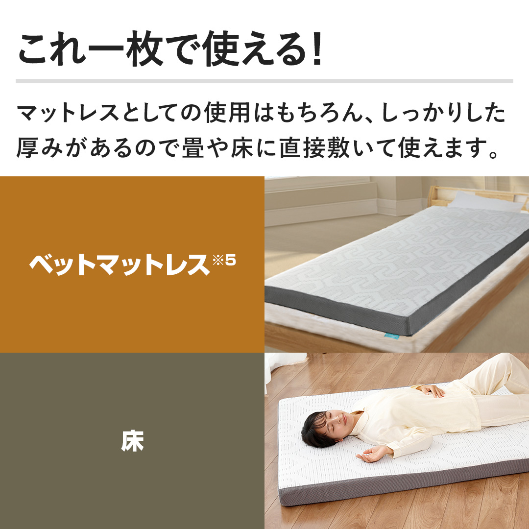 西川 布団・快眠グッズ マットレス ボナノッテネオ シングル グレー