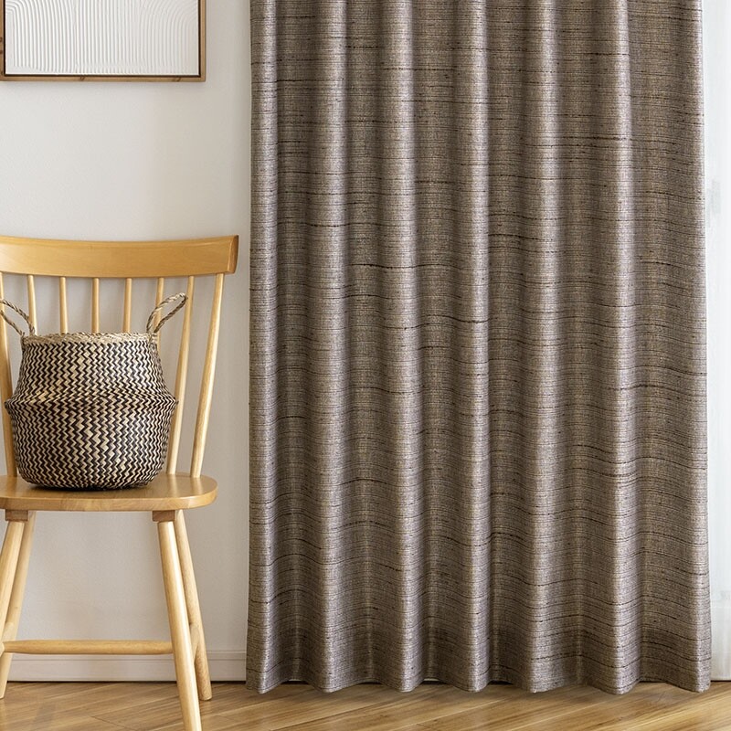 レスター カーテン JE-86015 ブラウン ｜ジャストカーテン