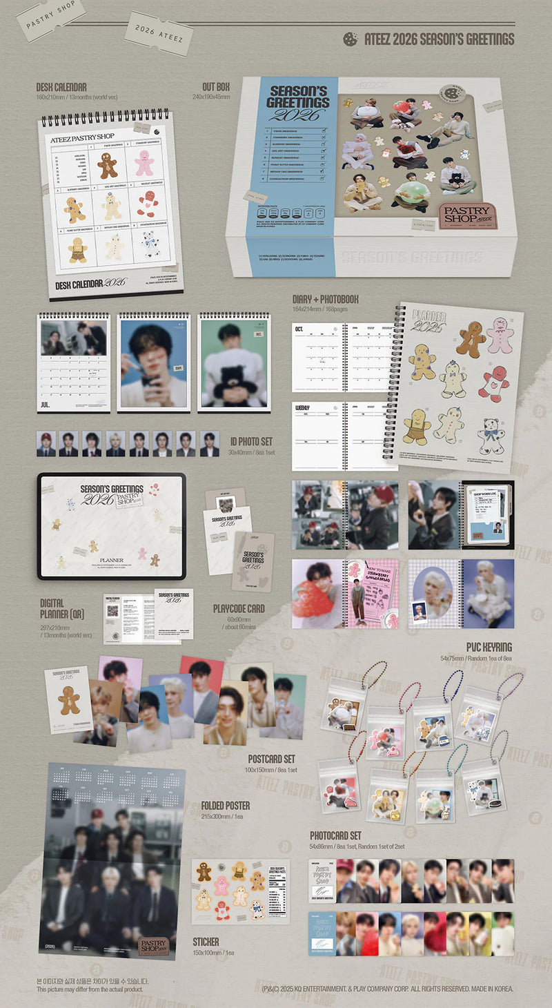 ATEEZ - 2026 SEASON'S GREETINGS - PASTRY SHOP — Oh Seoul Happy