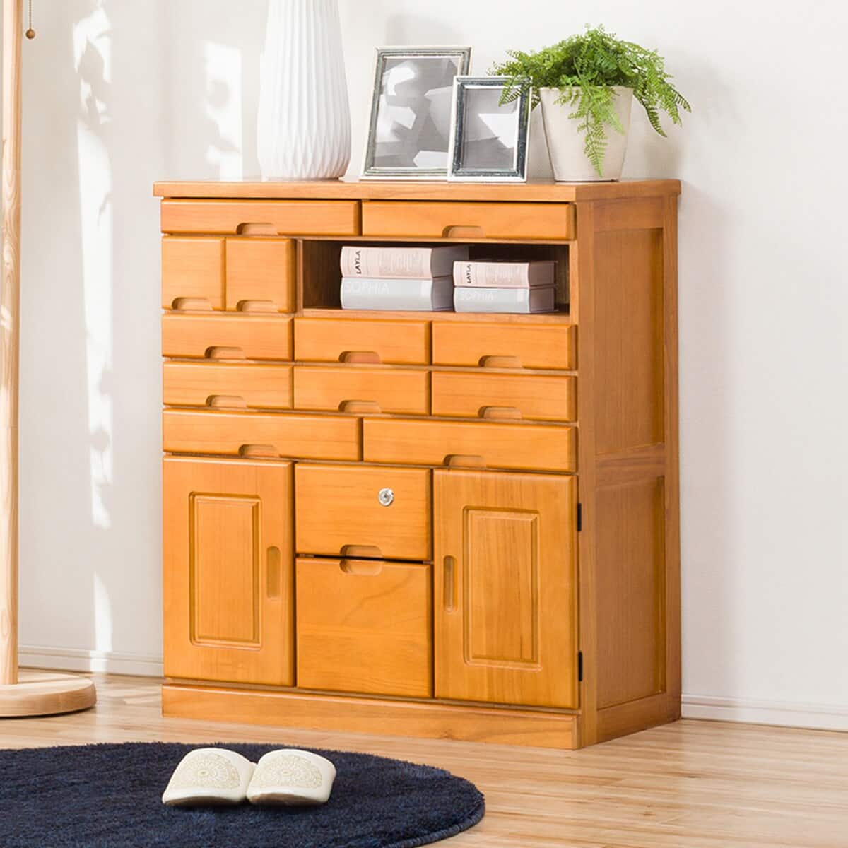 天然木リビングボード (幅70cm LBR) | ニトリネット【公式】 家具