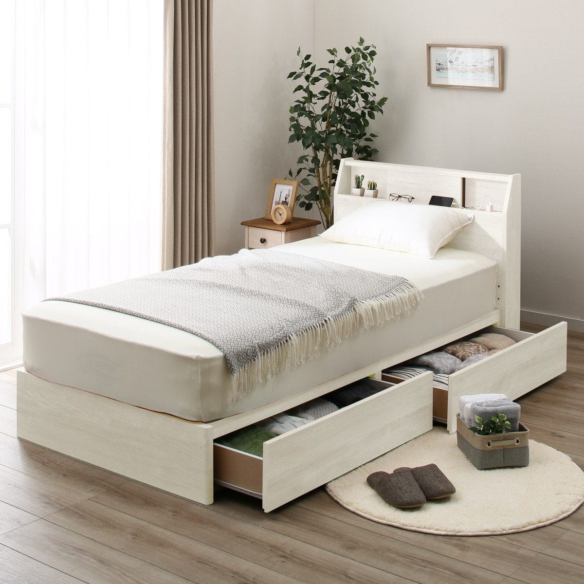 シングルベッドフレーム(アザン3 浅型/WW) | ニトリネット【公式