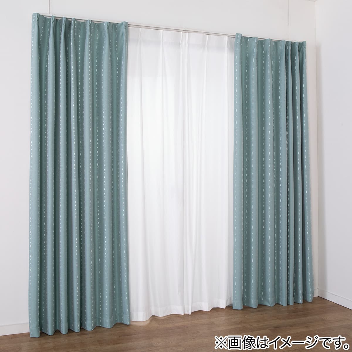 遮光2級・遮熱カーテン＆遮熱・遮像レース4枚セット(RP003 100X200cm