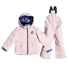 ROXY/ロキシー/ROXY スノーボードウェア上下セット ピンク（キッズ100