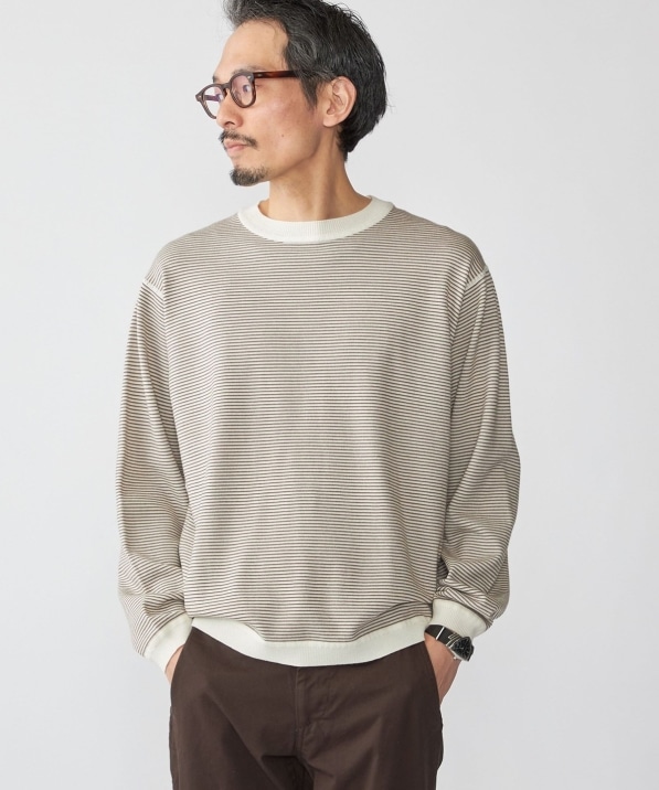 SHIPS:〈洗濯機可能〉14ゲージ マイクロボーダー ウール スウェット