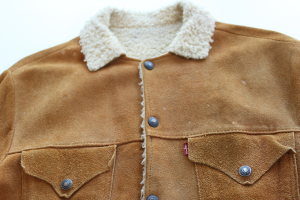 50s LEVI'Sリーバイス ショートホーン BIGE ボアライナー スエード