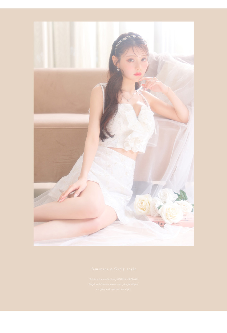 XSサイズあり【ROBE de FLEURS/ローブドフルール】フラワーチュール