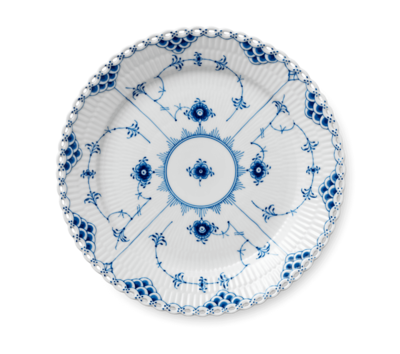 ブルーフルーテッド フルレース プレート 25cm|ロイヤル